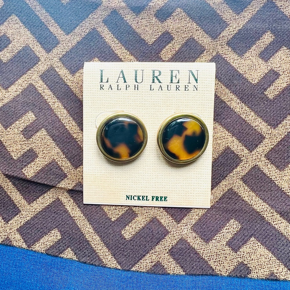 RALPH LAUREN TORTOISE EARRINGS